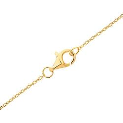 Disney Minnie Mouse Jewelry for Women, 14k Yellow Gold Cubic Zirconia Pendant Necklace, 18” Chain