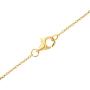 Disney Minnie Mouse Jewelry for Women, 14k Yellow Gold Cubic Zirconia Pendant Necklace, 18” Chain