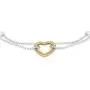 Vanbelle Yellow Gold & Silver Plated Two Tone 925 Sterling Silver Open Heart Charm with Double Layered Beaded Chain Bracelet for Women and Girls Vanbelle Yellow Gold & Silver Plated Two Tone 925 Sterling Silver Open Heart Charm with Double Layered Beaded Chain Bracelet for Women and Girls