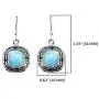YoTreasure 1.30'' Larimar Dangle Earrings Solid 925 Sterling Silver Jewelry YoTreasure 1.30'' Larimar Dangle Earrings Solid 925 Sterling Silver Jewelry
