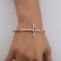 WUSUANED Goddaughter Gift Infinity Love Heart Cross Bracelet Christian Jewelry First Communion Gift