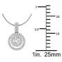 1/2 to 5/8 Carat Diamond Double Halo Pendant Necklace for Women in 14k White Gold (H-I, SI2-I1, cttw) with 18 Inch Silver Chain and Lobster Claw by Privosa Fine Jewelry 1/2 to 5/8 Carat Diamond Double Halo Pendant Necklace for Women in 14k White Gold (H-I, SI2-I1, cttw) with 18 Inch Silver Chain and Lobster Claw by Privosa Fine Jewelry