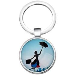 WSNANG Mary Poppins Keychain Practically Perfect in Every Way Mary Poppins Inspirational Gifts for Her