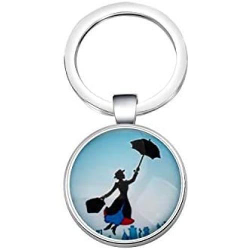 WSNANG Mary Poppins Keychain Practically Perfect in Every Way Mary Poppins Inspirational Gifts for Her