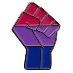 CENWA LGBTQ Gay Pride Bisexual Power Fist Enamel Pin Bi Pride Jewelry Enamel Pin LGBT Brooch
