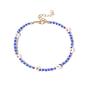 Derora Boho Beaded Choker Flower Necklace Beach Adjustable Jewelry Chain for Women and Girls (Blue)