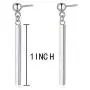 S925 Sterling Silver Bar Vertical Earrings for Women Jewelry S925 Sterling Silver Bar Vertical Earrings for Women Jewelry