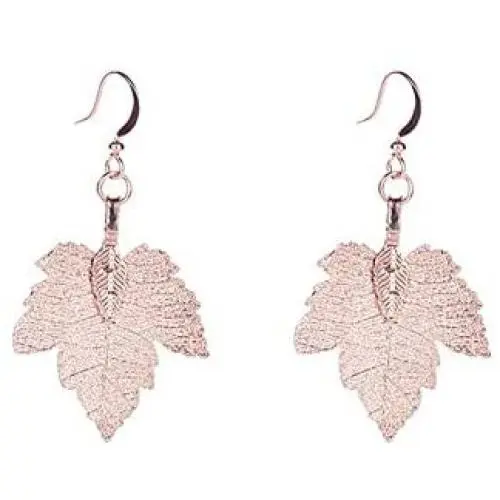 BEAUTY CHARM Unique Natural Leaf Earrings Women Phoenix Tree Leaf Maple Shape Dangle Drop Hook Earrings ear Jewelry for Wedding Party Gift