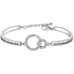 SEIRAA Goddaughter Bracelet Baptism Gift Christian Jewelry Godmother and Goddaughter Gift First Communion Gift for Goddaughter