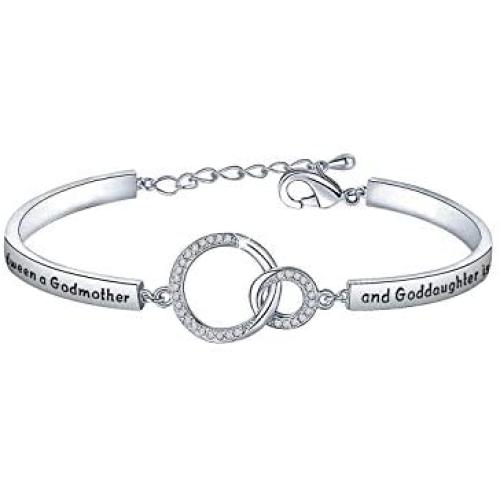 SEIRAA Goddaughter Bracelet Baptism Gift Christian Jewelry Godmother and Goddaughter Gift First Communion Gift for Goddaughter