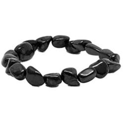 Pachamama Essentials Authentic Shungite Nugget Bracelet Stretchy From Karelia Region Russia, Against EMR, EMF Protection