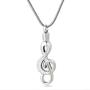 GIONO Cremation Urn Jewelry Waterproof Rhinestones Keepsake Urn Necklace Memorial Remains Pendant for Ashes