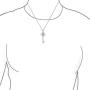 Cubic Zirconia CZ Victorian Style Crown Key Pendant Necklace For Women Girlfriend 14K Gold Plated 925 Sterling Silver