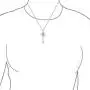 Cubic Zirconia CZ Victorian Style Crown Key Pendant Necklace For Women Girlfriend 14K Gold Plated 925 Sterling Silver