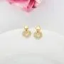 14k Gold Synthetic Moissanite Heart Earrings, Real Gold Stud Drop Earrings for Women Dangle, Love Fine Jewelry Gifts for Wife Girlfriend