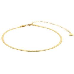 Happiness Boutique Women Herringbone Choker Necklace in Gold Color Delicate Necklace Stainless Steel