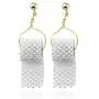 Funny Toilet Paper Roll Earrings Novelty Personality Handmade Beaded Toilet Paper Roll Pendant Drop Dangle Earrings Fashion Creative Hook Statement Earrings for Ladies Girls Charm Jewelry