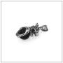 Heavstjer Punk Rock Stainless Steel Dragon Pendant Crystal Ball Necklace,24inches Link Chain