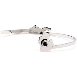 Michigan State Bracelet | Michigan State Spartan Helmet Bangle Bracelet | MSU Jewelry | Officially Licensed Michigan State University Jewelry | Michigan State Spartans | Stainless Steel