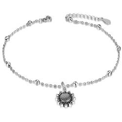 ONEFINITY Sunflower Bracelet 925 Sterling Silver Sunflower Beads Bracelets Sunflower Jewelry for Women Gifts