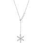 S925 Sterling Silver Snowflake Necklace Earrings Bracelet Ring Set for Lady Women Girl Jewelry