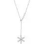 S925 Sterling Silver Snowflake Necklace Earrings Bracelet Ring Set for Lady Women Girl Jewelry