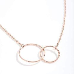 Dear Ava Mother Daughter Gift Necklace, Gifts for Mom, Mom Necklace, 2 Interlocking Circles