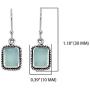 YoTreasure Aqua Chalcedony Solid 925 Sterling Silver Dangle Earrings Jewelry