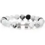 Rutile quartz Dumbbell bracelet Rhodium plated Fitness Gym Jewelry beaded bracelet Rutile quartz Dumbbell bracelet Rhodium plated Fitness Gym Jewelry beaded bracelet