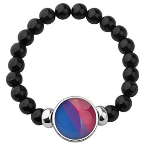 Zuo Bao Gay Pride Gift LGBT Rainbow Beaded Handmade Bracelet Relationship Friendship Jewelry Love Gifts for Gay Lesbian