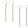 ANDPAI 2 Pairs Handmade Chic Minimalist Vertical Long Bar Dangle Earrings Gold Silver Plated Drop Line Geometric jewelry for Women Girls ANDPAI 2 Pairs Handmade Chic Minimalist Vertical Long Bar Dangle Earrings Gold Silver Plated Drop Line Geometric jewelry for Women Girls