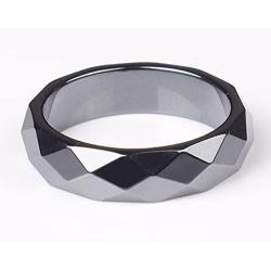 Strong Magnetic Therapy Natural Hematite Wedding Ring for Men Women Unisex (10)