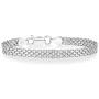 Miabella 925 Sterling Silver Italian 6mm Solid Bismark Mesh Link Chain Bracelet for Women 6.5, 7, 7.5, 8 Inch Made in Italy