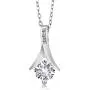 Gem Stone King 925 Sterling Silver White Created Sapphire and White Diamond Pendant Earrings Set For Women (3.65 Ct with 18 Inch Silver Chain) Gem Stone King 925 Sterling Silver White Created Sapphire and White Diamond Pendant Earrings Set For Women (3.65 Ct with 18 Inch Silver Chain)