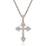 JINAO 14K Gold White Gold Plated Fully Iced Out CZ Cubic Zirconia Classical Cross Pendant for Men Women with Rope Chain Necklace Hip Hop Gift Jewelry JINAO 14K Gold White Gold Plated Fully Iced Out CZ Cubic Zirconia Classical Cross Pendant for Men Women with Rope Chain Necklace Hip Hop Gift Jewelry