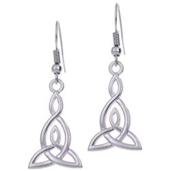 VASSAGO Nordic Irish Viking Celtic Trinity Triquetra Knot Heart Drop Earring for Women Girls