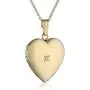 14k Gold Heart Locket Necklace with Diamond-Accent, 18'' 14k Gold Heart Locket Necklace with Diamond-Accent, 18''