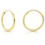 14k Yellow Gold Round Endless Hoop Earrings - 10-18mm