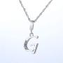Globalwin Jewellery 925 Sterling Silver Charm Pendant A to Z Clear CZ 26 Letter Alphabet Bead Charms Fit Bracelets Necklace DIY Jewelry Pendant