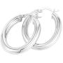 PAVOI 14K Gold Plated Sterling Silver Post Monet Oval Chunky Lightweight Hoop Earrings for Women