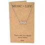 Quan Jewelry Music Note Necklace, Gifts for Music Lovers, Birthday Gifts for Women, Girls with Greeting Card, 16-inch to 18-inch