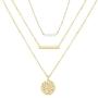 Bohemian Gold Coin Multi-Layer Choker Necklace Retro Handmade Collar Necklace for Teen Girls Christmas Jewelry Gift