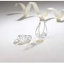 FANCIME White/Yellow Gold Plated 925 Sterling Silver Dangle Drop Pearl Endless Hoop Earrings Dainty Fine Jewelry For Women Girls