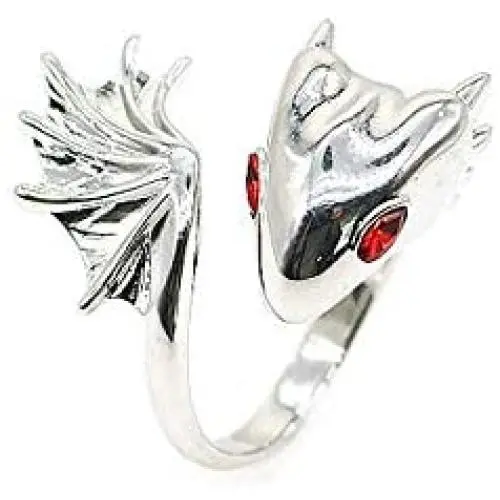 HSQYJ Dragon Ring Devil Tail Arrows Adjustable Rings Gothic Dragon Open Ring with Red/Blue Crystal Eye Uniquely Stylish Jewelry for Women Men HSQYJ Dragon Ring Devil Tail Arrows Adjustable Rings Gothic Dragon Open Ring with Red/Blue Crystal Eye Uniquely Stylish Jewelry for Women Men