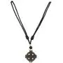 BlueRica Celtic Cross Pendant on Adjustable Cord Necklace (Old Silver)