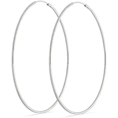 Highstreet fine .925 Sterling Silver hoop earrings for women | elegant trendy design | light and easy to wear| Hypoallergenic Highstreet fine .925 Sterling Silver hoop earrings for women | elegant trendy design | light and easy to wear| Hypoallergenic