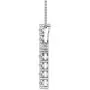 1/2 Carat Diamond Cross Pendant Necklace in 14K White Gold (Silver Chain Included)