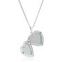 Sterling Silver Polished Heart Locket Pendant Necklace