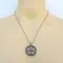 Medieval Norse Viking Jewelry Sunwheel Celtic Sun Wheel Shield Solar Cross Protection Amulet Pewter Mens Pendant Necklace Charm Wealth Travel Medallion Victory Talisman for men w Silver Ball Chain