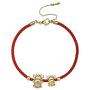 2021 Year of Ox Red String Bracelet Chinese Zodiac Animal Birth Year Lucky Charm Bracelet Ajustable Red Rope String Wristband Handmade Braid Aumlet Bracelet New Year Jewelry Gifts (2OX)